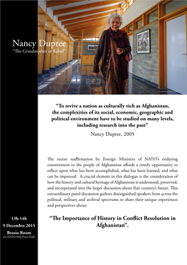 Nancy Dupree “The Grandmother of Kabul”