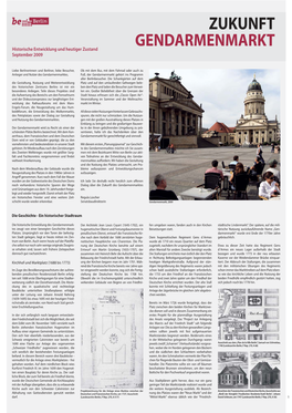 ZUKUNFT GENDARMENMARKT Historische Entwicklung Und Heutiger Zustand September 2009