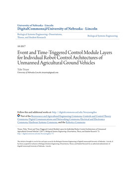 Event and Time-Triggered Control Module Layers for Individual Robot