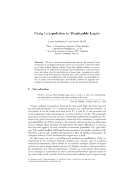 Craig Interpolation in Displayable Logics