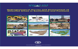 Hydrogeological Survey and Assessment of Selected Areas in Somaliland and Puntland on in � Elds in ﬁ Ons, UN � On-Building � Eld ﬁ Centres