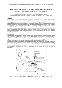 Variations and Controls on the Copper/Arsenic Ratios in Waters at the Furtei Gold Mine, Sardinia, Italy