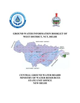 Ground Water Information Booklet of West District, Nct, Delhi