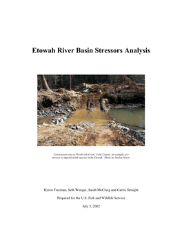 Etowah River Basin Stressors Analysis