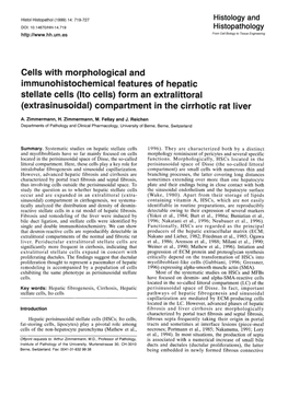 (Ito Cells) Form an Extralittoral (Extrasinusoidal) Compartment in the Cirrhotic Rat Liver