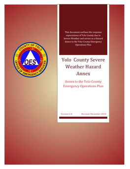 Yolo County Severe Weather Hazard Annex