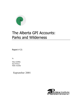 The Alberta GPI Accounts: Parks and Wilderness
