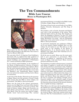 Ten Commandments Bible Law Course Moses in Washington D.C