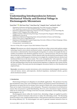 Understanding Interdependencies Between Mechanical Velocity and Electrical Voltage in Electromagnetic Micromixers