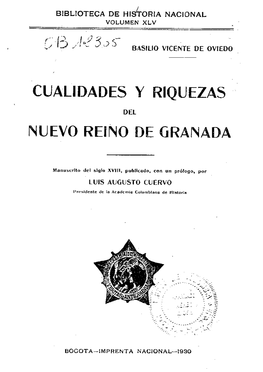 Cualidades Y Riquezas Muevo Reino De Granada