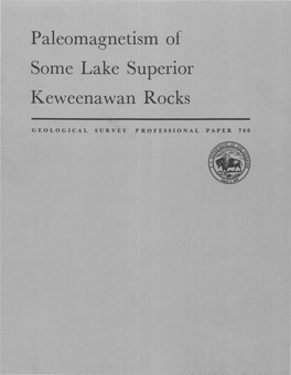 Paleomagnetism of Some Lake Superior Keweenawan Rocks