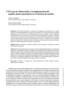 El Caso De Globovisión Y La Implantación Del Modelo Mixto