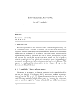 Interferometric Astrometry