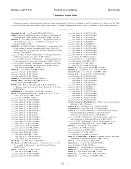 Cumulative Author Index (Print)