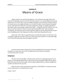 Means of Grace