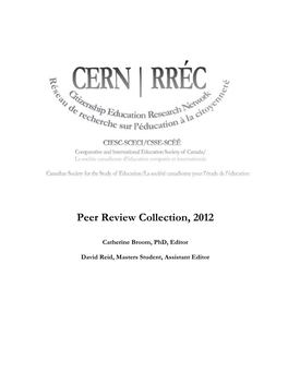 Peer Review Collection, 2012