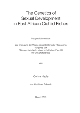 The Genetics of Sexual Development in East African Cichlid Fishes