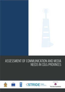 Assessment of Communication and Media Needs in Cdlg Provinces