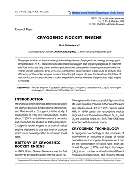 Cryogenic Rocket Engine