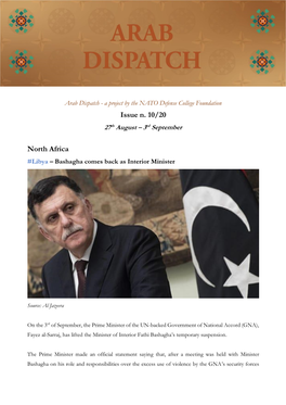 Arab Dispatch - a Project by the NATO Defense College Foundation Issue N