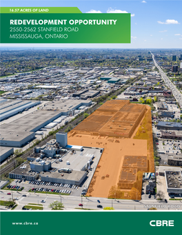 Redevelopment Opportunity 2550-2562 Stanfield Road Mississauga, Ontario