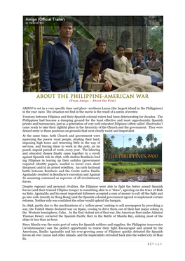 The Philippine-American War (From Amigo – About the Film)