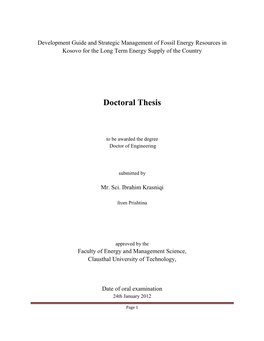 Doctoral Thesis