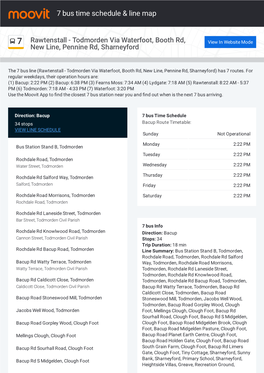 7 Bus Time Schedule & Line Route