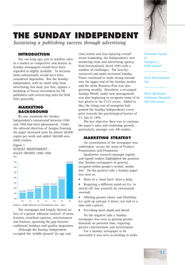 THE SUNDAY INDEPENDENT Sustaining a Publishing Success Through Advertising