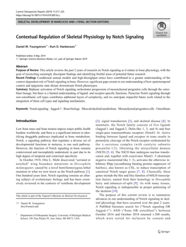 Contextual Regulation of Skeletal Physiology by Notch Signaling