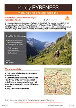 The Once-In-A-Lifetime High Pyrenees Walk the Plus Points