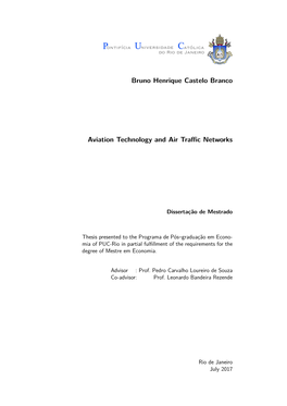 Bruno Henrique Castelo Branco Aviation Technology and Air Traffic