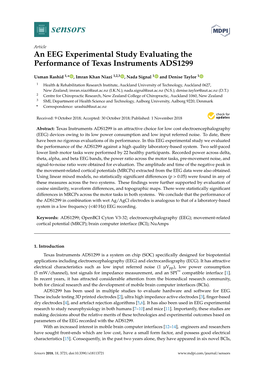 An EEG Experimental Study Evaluating the Performance of Texas Instruments ADS1299
