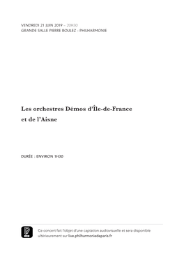 Les Orchestres Démos D'île-De-France Et De L'aisne