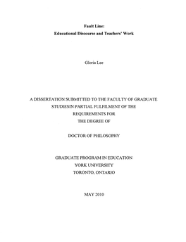 A Dissertation Submitted to the Faculty of Graduate Studiesin Partial Fulfilment of the Requirements for the Degree Of