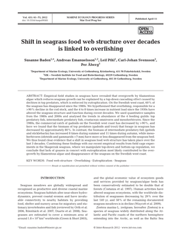 Shift in Seagrass Food Web Structure Over Decades Is Linked to Overfishing