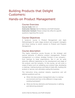 Hands-On Product Management