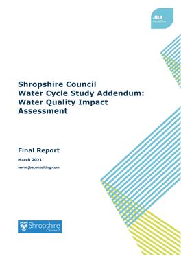 Shropshire Council Water Cycle Study Addendum: Water Quality Impact Assessment
