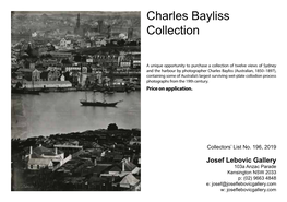Charles Bayliss Collection