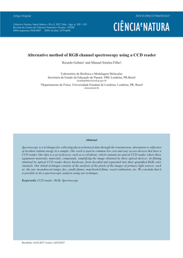 Alternative Method of RGB Channel Spectroscopy Using a CCD Reader