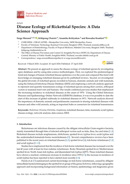 Disease Ecology of Rickettsial Species: a Data Science Approach