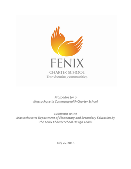 Prospectus for a Massachusetts Commonwealth Charter School