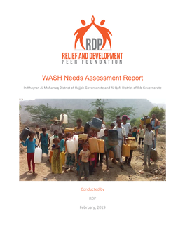 WASH Needs Assessment Report