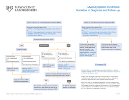 Myelodysplastic Syndrome: Guideline to Diagnosis and Follow-Up