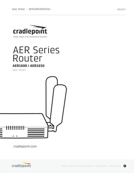 AER Series Router AER1600 / AER1650 Spec Sheet