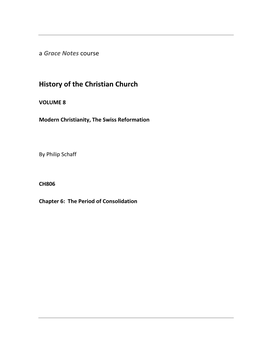 History of the Christian Church*