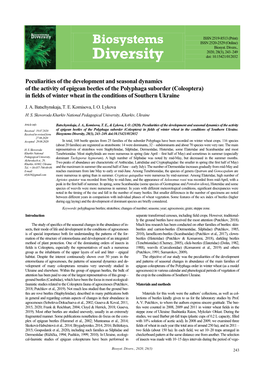 Diversity Doi: 10.15421/012032