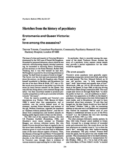 Sketches from the History of Psychiatry