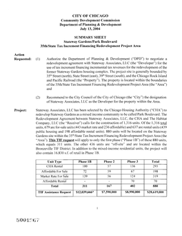 Community Development Commission Staff Report