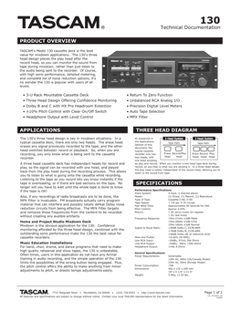 Technical Documentation PRODUCT OVERVIEW APPLICATIONS